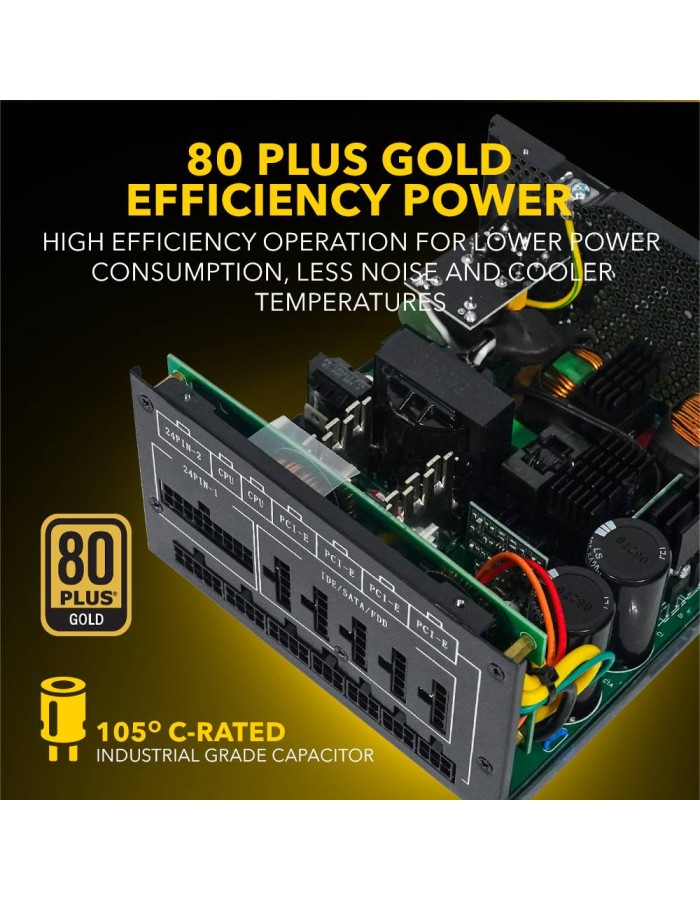 Armaggeddon VOLTRON GOLD 800 Gaming PSU 800W Modular & Certified 80+ Black