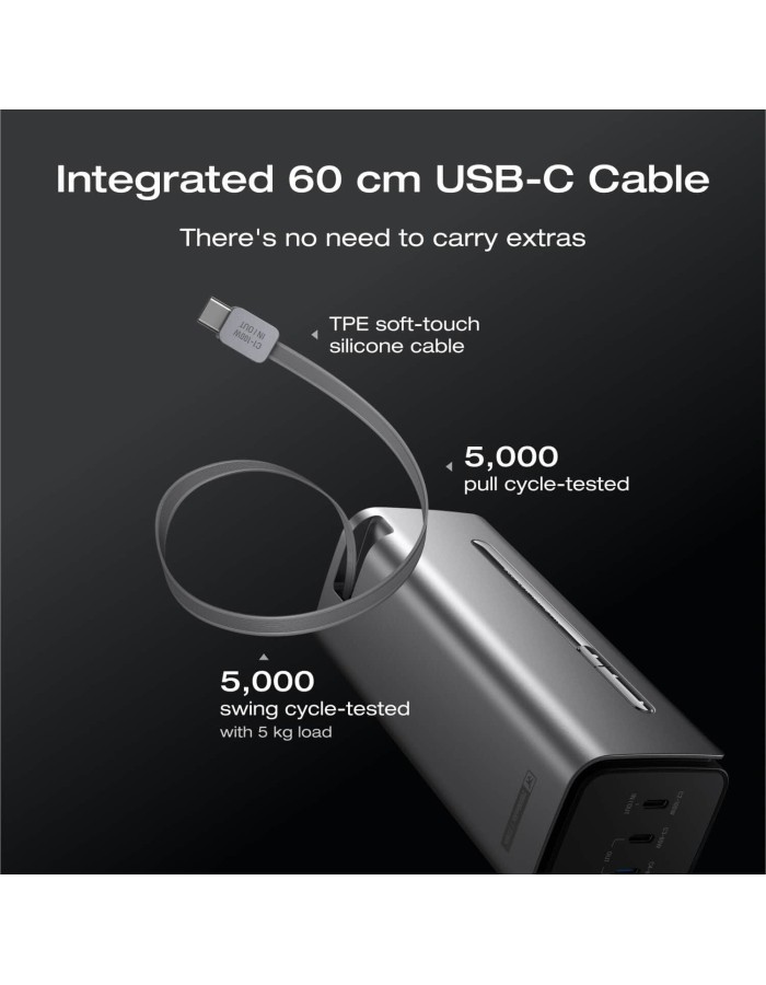 EcoFlow Charge Powerbank RAPID Pro 20000mAh 230W + 100W Built-in Cable Black