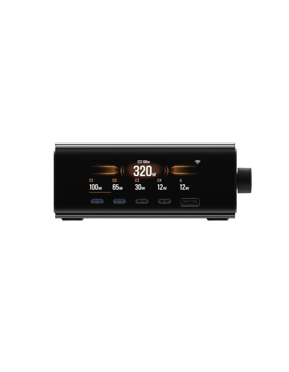 EcoFlow RAPID Pro Desktop Charger 320W - Can Charge 6 devices at once including RAPID Pro Powerbanks in 20mins - LCD Display & APP Control