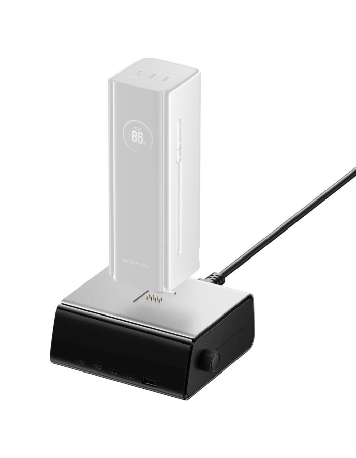 EcoFlow RAPID Pro Desktop Charger 320W - Can Charge 6 devices at once including RAPID Pro Powerbanks in 20mins - LCD Display & APP Control