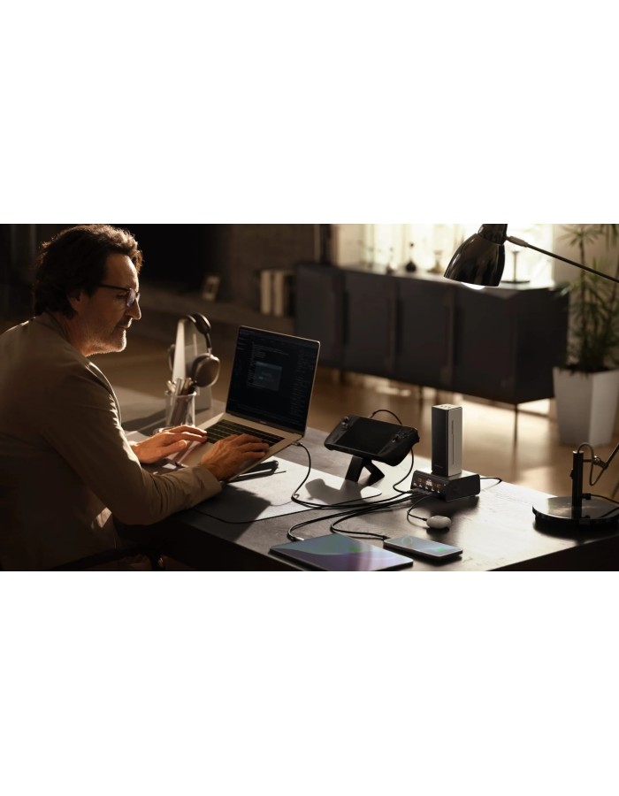 EcoFlow RAPID Pro Desktop Charger 320W - Can Charge 6 devices at once including RAPID Pro Powerbanks in 20mins - LCD Display & APP Control