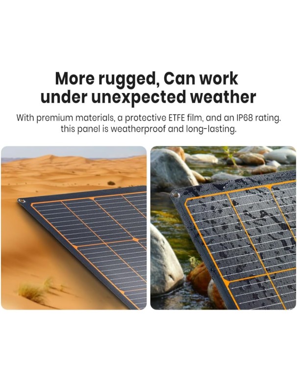 FlexSolar 120W Universal Portable & Foldable IP68 Solar Panel