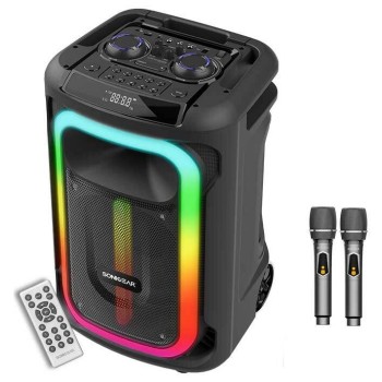 SonicGear Portable Karaoke Speaker 12'' 240W TWS BT/USB 2x Mics HYPERBOX 1300 Pro