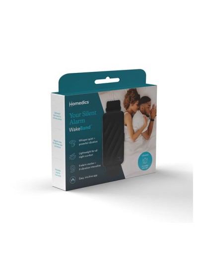 HoMedics WAKEBAND Cream White Vibrating Alarm Wristband for a Gentle Wakeup