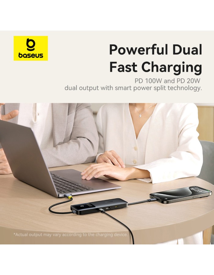 Baseus NOMOS Dual Fast Charging 6-in-1 USB Hub 4kHDMI & PD100W