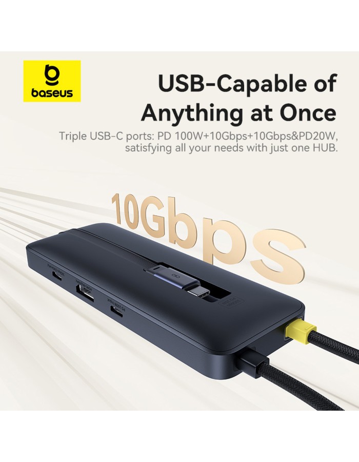 Baseus NOMOS Dual Fast Charging 6-in-1 USB Hub 4kHDMI & PD100W