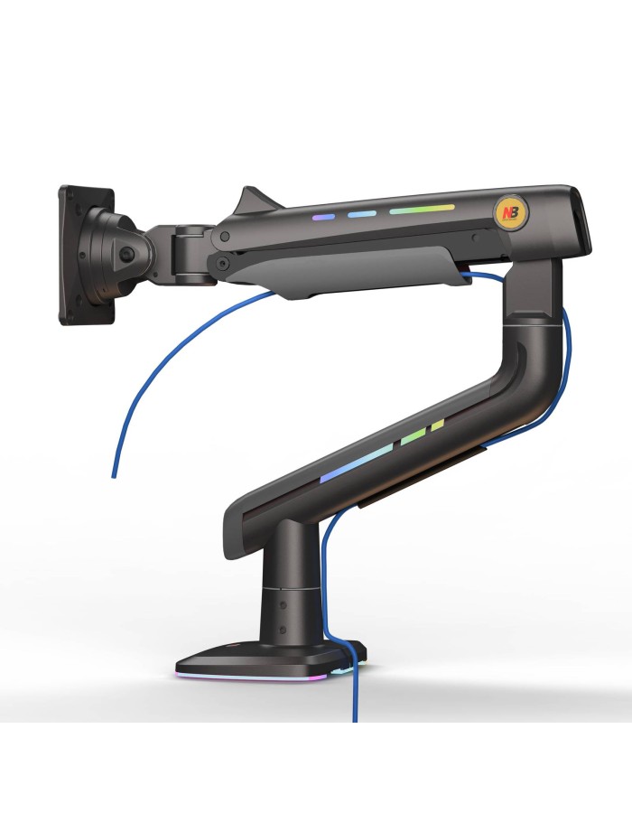 NBMounts F5 Gaming Series Single Arm RGB Monitor Desk Mount Heavy Duty up to 20kg NBMounts F5 Gaming Series Single Arm RGB Monitor Desk Mount Heavy Duty up to 20kg