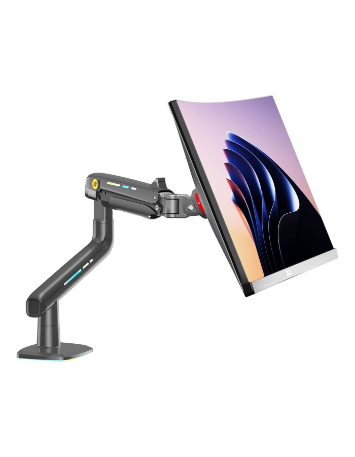 NBMounts F5 Gaming Series Single Arm RGB Monitor Desk Mount Heavy Duty up to 20kg NBMounts F5 Gaming Series Single Arm RGB Monitor Desk Mount Heavy Duty up to 20kg