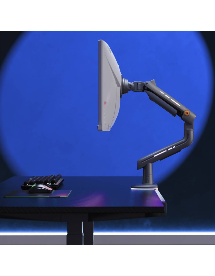 NBMounts F5 Gaming Series Single Arm RGB Monitor Desk Mount Heavy Duty up to 20kg NBMounts F5 Gaming Series Single Arm RGB Monitor Desk Mount Heavy Duty up to 20kg