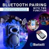 QTX QR12PA 12'' Professional Portable Karaoke & PA Speaker with 2x Wireless Microphones, Bluetooth USB & FM 178.847UK