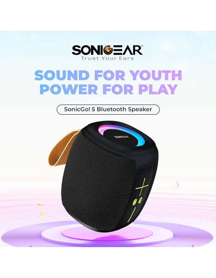 SonicGear Portable Speaker TWS BT/USB/FM/RGB SONICGO! 5 Carbon Black SonicGear Portable Speaker TWS BT/USB/FM/RGB SONICGO! 5 Carbon Black