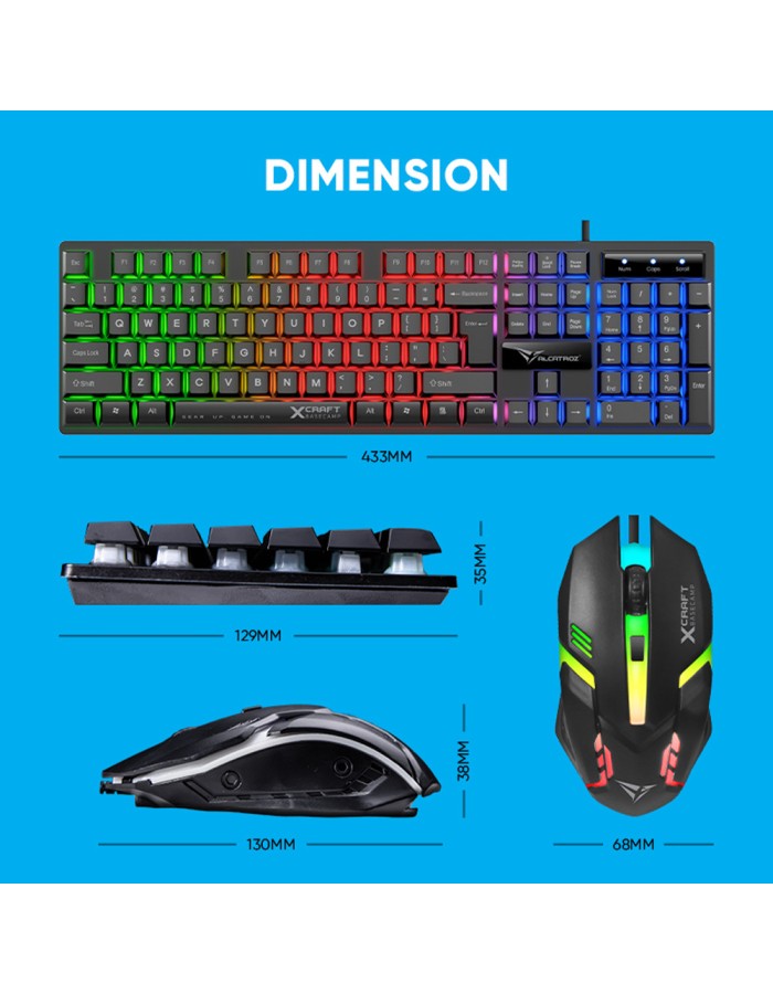 Alcatroz X-Craft 4in1 Gaming Set Keyb+Mouse+Mat+H/set BASECAMP Black Alcatroz X-Craft 4in1 Gaming Set Keyb+Mouse+Mat+H/set BASECAMP Black