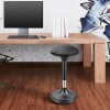 Lumivida Office Stool Ergonomic with Height Adjustale Fabric Upholstered Seat CH04-1