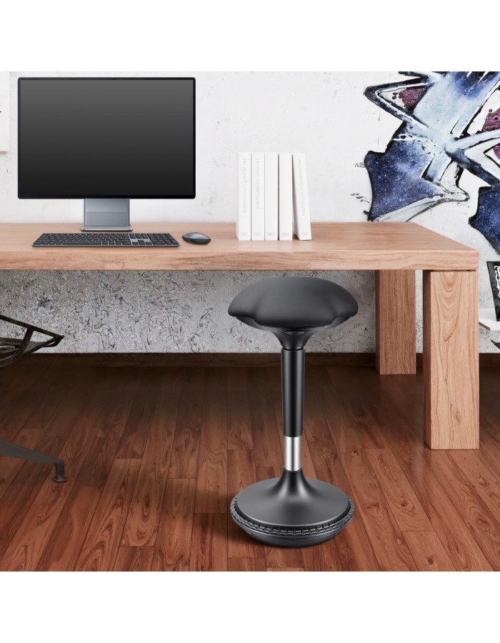 Lumivida Office Stool Ergonomic with Height Adjustale Fabric Upholstered Seat CH04-1