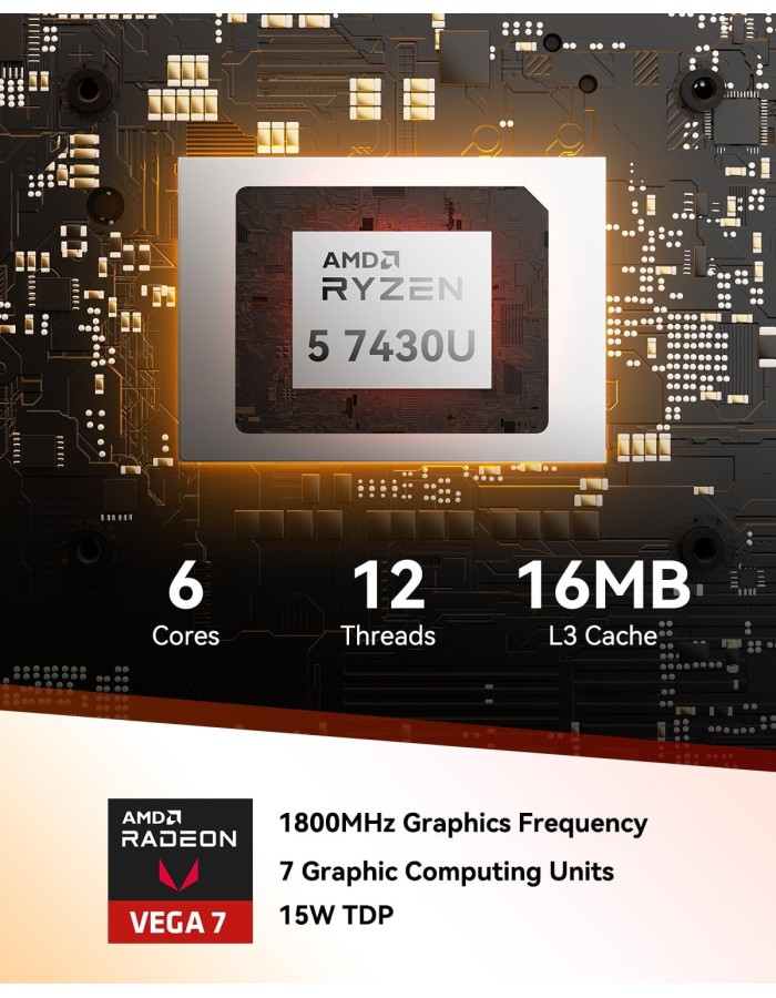 GEEKOM A5 Mini PC Ryzen5 7430U 16GB DDR4, 512GB SSD, 2.5GbE, HDMI/USB-C, Win11 Pro GEEKOM A5 Mini PC Ryzen5 7430U 16GB DDR4, 512GB SSD, 2.5GbE, HDMI/USB-C, Win11 Pro