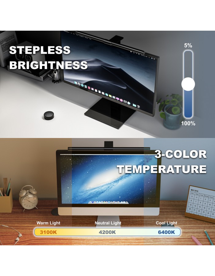 Lumivida Monitor Light Bar with Backlighting & Wireless Remote Control LDL16-6