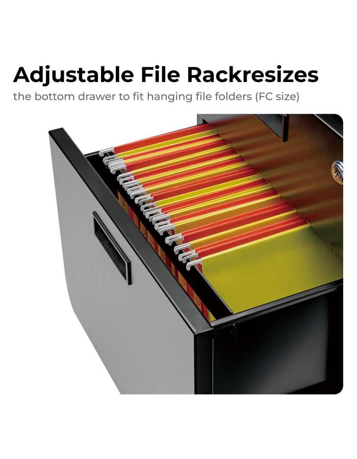 Lumivida File Cabinet Mobile with 3 Lockable Drawers CAB03-3