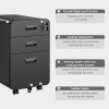 Lumivida File Cabinet Mobile with 3 Lockable Drawers CAB03-3