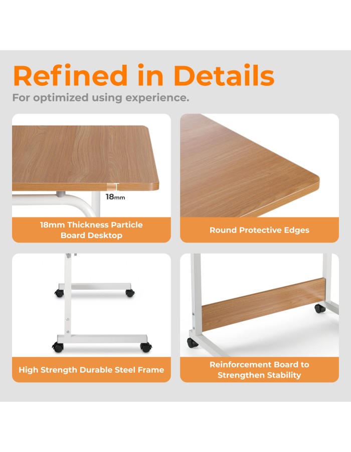 Lumivida Computer Tray Desk Mobile Height Adjustable 50x80cm FWS10-4 Lumivida Computer Tray Desk Mobile Height Adjustable 50x80cm FWS10-4