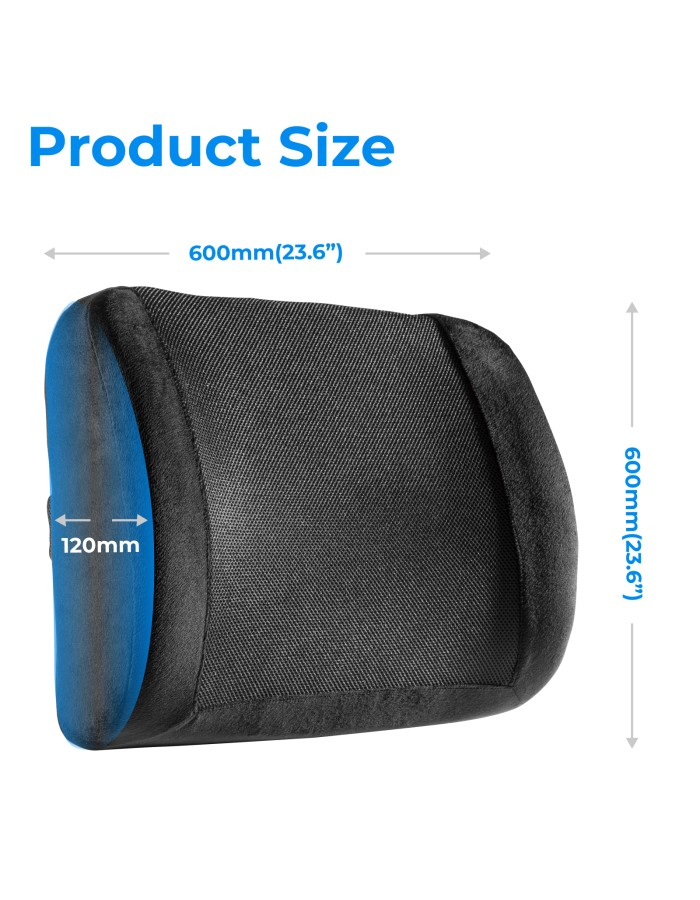 Lumivida Ergonomic Lumbar Support Cushion with Memory Foam & Mesh Cover RLC01-1 Lumivida Ergonomic Lumbar Support Cushion with Memory Foam & Mesh Cover RLC01-1