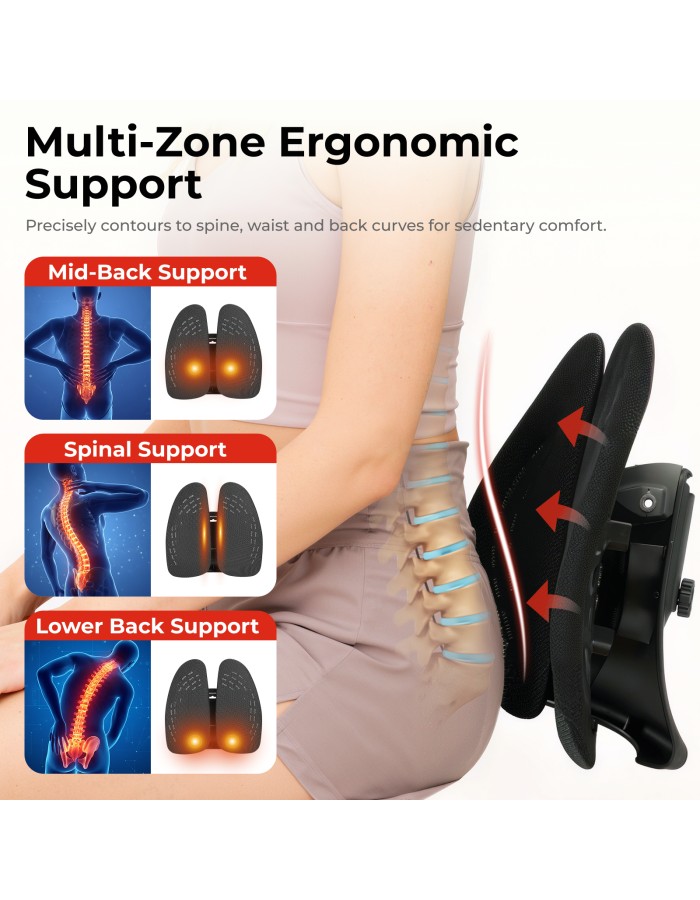Lumivida Ergonomic Lumbar Support Cushion Ergonomic with Breathable Mesh Cover RLC03-1 Lumivida Ergonomic Lumbar Support Cushion Ergonomic with Breathable Mesh Cover RLC03-1