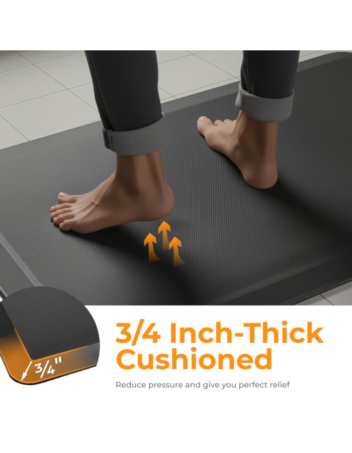 Lumivida Ergonomic Standing Mat Anti-Fatigue Shock Absorbion, Anti-Slip, Trip-Resistant, Waterproof STM02-5