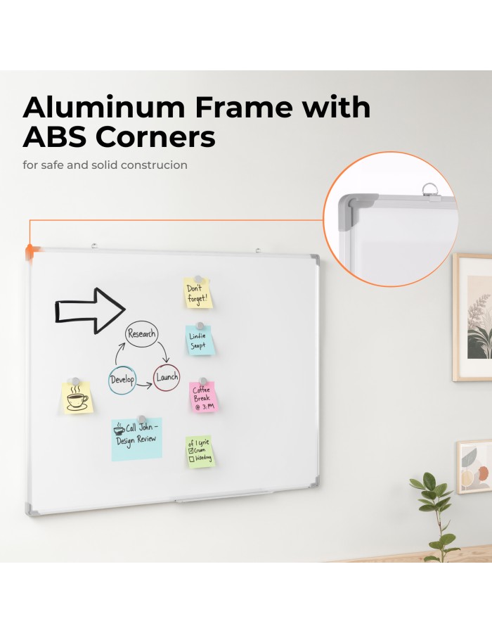 Lumivida Whiteboard Magnetic Dry-Erase Wall-Mounted Medium WB02-2