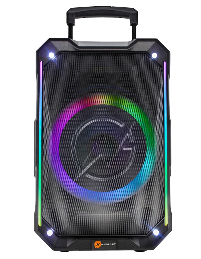 N-Gear FLASH1240 12'' Portable Karaoke Speaker with 1x Wireless Mic LED Lights USB & BT