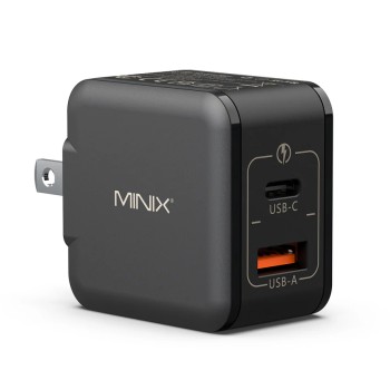 MINIX GaN Wall Charger Multi Adaptor 33W 1xUSB-C 1xUSB-A P1 Mini MINIX GaN Wall Charger Multi Adaptor 33W 1xUSB-C 1xUSB-A P1 Mini