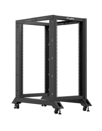 Lanberg Open Rack 19" 22U Adj.Depth 600-1000mm Black
