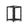 Lanberg Open Rack 19" 15U Adj.Depth 600-1000mm Black