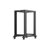 Lanberg Open Rack 19" 22U Adj.Depth 600-1000mm Black