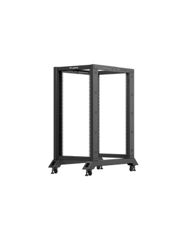 Lanberg Open Rack 19" 22U Adj.Depth 600-1000mm Black