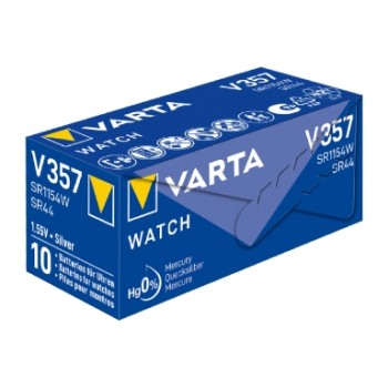 Varta Silver Oxide Coin Cell Battery 357 SR44 SR44W (High Drain) Varta Silver Oxide Coin Cell Battery 357 SR44 SR44W (High Drain)