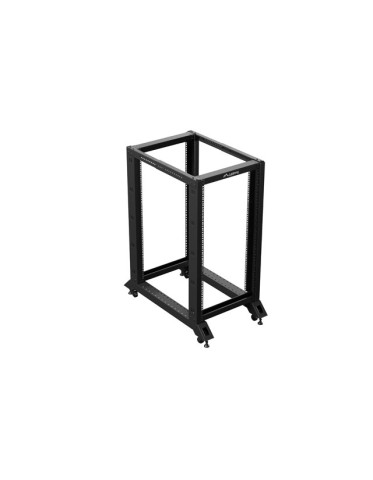 Lanberg Open Rack 19" 22U Adj.Depth 600-1000mm Black