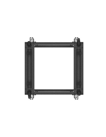 Lanberg Open Rack 19" 15U Adj.Depth 600-1000mm Black