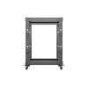 Lanberg Open Rack 19" 15U Adj.Depth 600-1000mm Black
