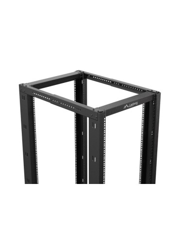 Lanberg Open Rack 19" 22U Adj.Depth 600-1000mm Black