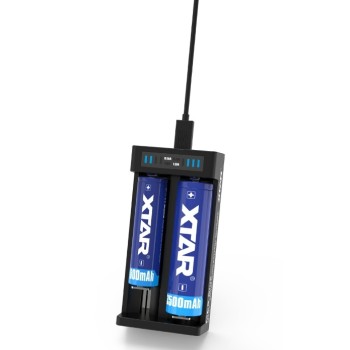 XTAR MC2 PLUS 1A Charger 2-Slots for Lithium Batteries 10440 to 26650 XTAR MC2 PLUS 1A Charger 2-Slots for Lithium Batteries 10440 to 26650