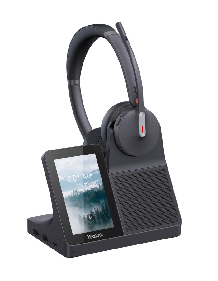 Yealink Headset Wireless Dual-Mode DECT/Bluetooth 3-Mic NC with Basestation WH64 Workstation Dual Teams Yealink Headset Wireless Dual-Mode DECT/Bluetooth 3-Mic NC with Basestation WH64 Workstation Dual Teams