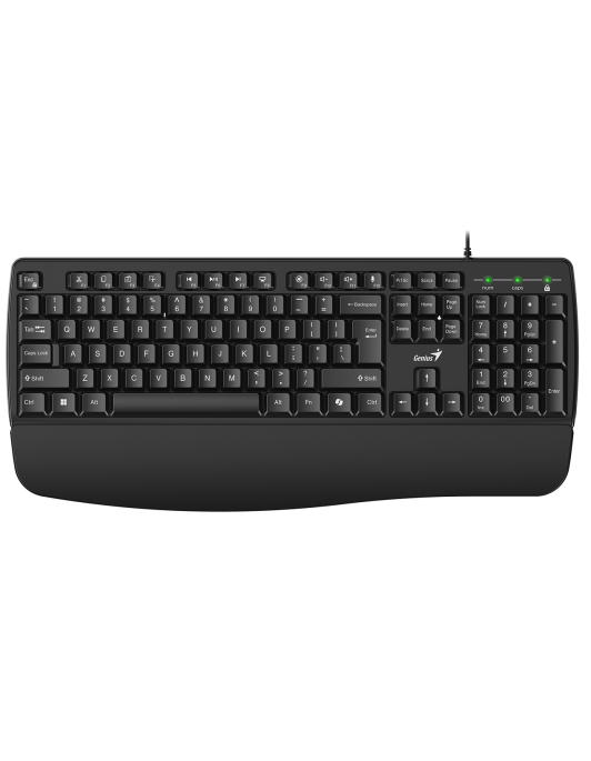 Genius Keyboard Wired AI with Palm Rest KB-123 English