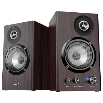 Genius PC Speakers 2.0 50W Aux & BT SP-HF1812BT Brown Wood