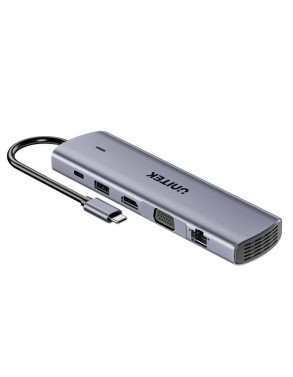 Unitek D1113B USB-C Hub USB3.0 HDMI/VGA, Gigabit Lan, SD Card, Audio & PD100W