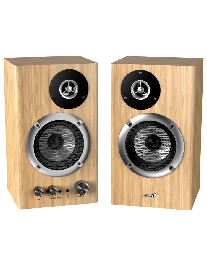 Genius PC Speakers 2.0 50W Aux & BT SP-HF1812BT Pine Wood Genius PC Speakers 2.0 50W Aux & BT SP-HF1812BT Pine Wood
