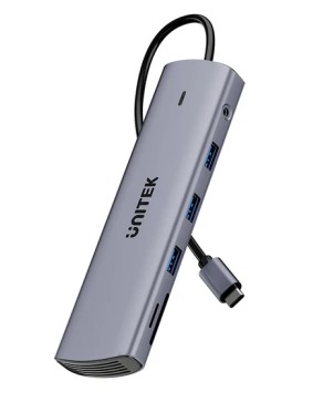 Unitek D1113B USB-C Hub USB3.0 HDMI/VGA, Gigabit Lan, SD Card, Audio & PD100W
