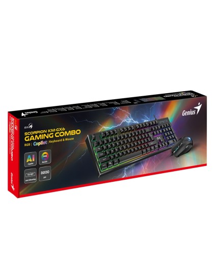 Genius Gaming Combo Mouse & Keyboard Set Scorpion KM-GX6 Genius Gaming Combo Mouse & Keyboard Set Scorpion KM-GX6