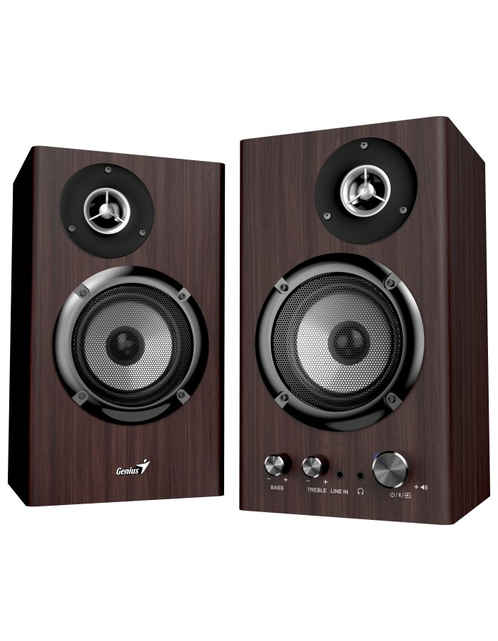 Genius PC Speakers 2.0 50W Aux & BT SP-HF1812BT Brown Wood Genius PC Speakers 2.0 50W Aux & BT SP-HF1812BT Brown Wood
