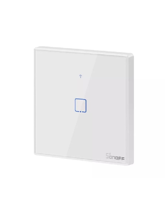 Sonoff T2EU1C-RF Smart Wall Touch Switch 1-Button White Sonoff T2EU1C-RF Smart Wall Touch Switch 1-Button White