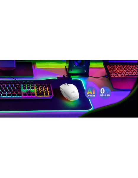 Genius Gaming Mouse Wireless+BT Recharg RGB AI 3200DPI Scorpion M8250 White Genius Gaming Mouse Wireless+BT Recharg RGB AI 3200DPI Scorpion M8250 White
