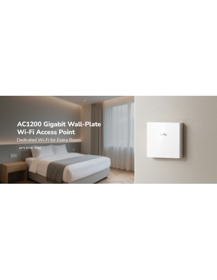 Cudy Access Point Wall-Plate AC1200 Dual Band Wi-Fi 5 86mm AP1300E